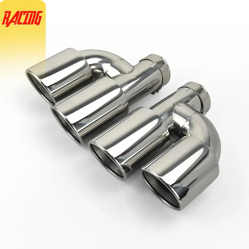 Tuyaux d'échappement double en acier inoxydable 304, Type H pour silencieux de voiture universel, mo