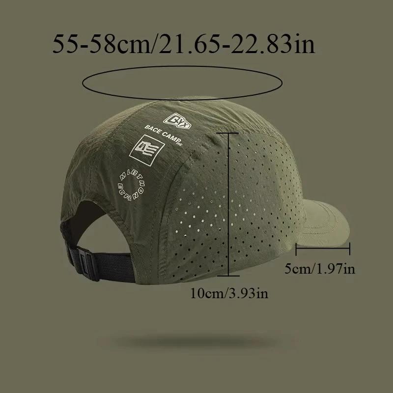 Casquette de baseball unisexe respirante 1 pièce, casquette de golf respirante coupe-vent pour campi