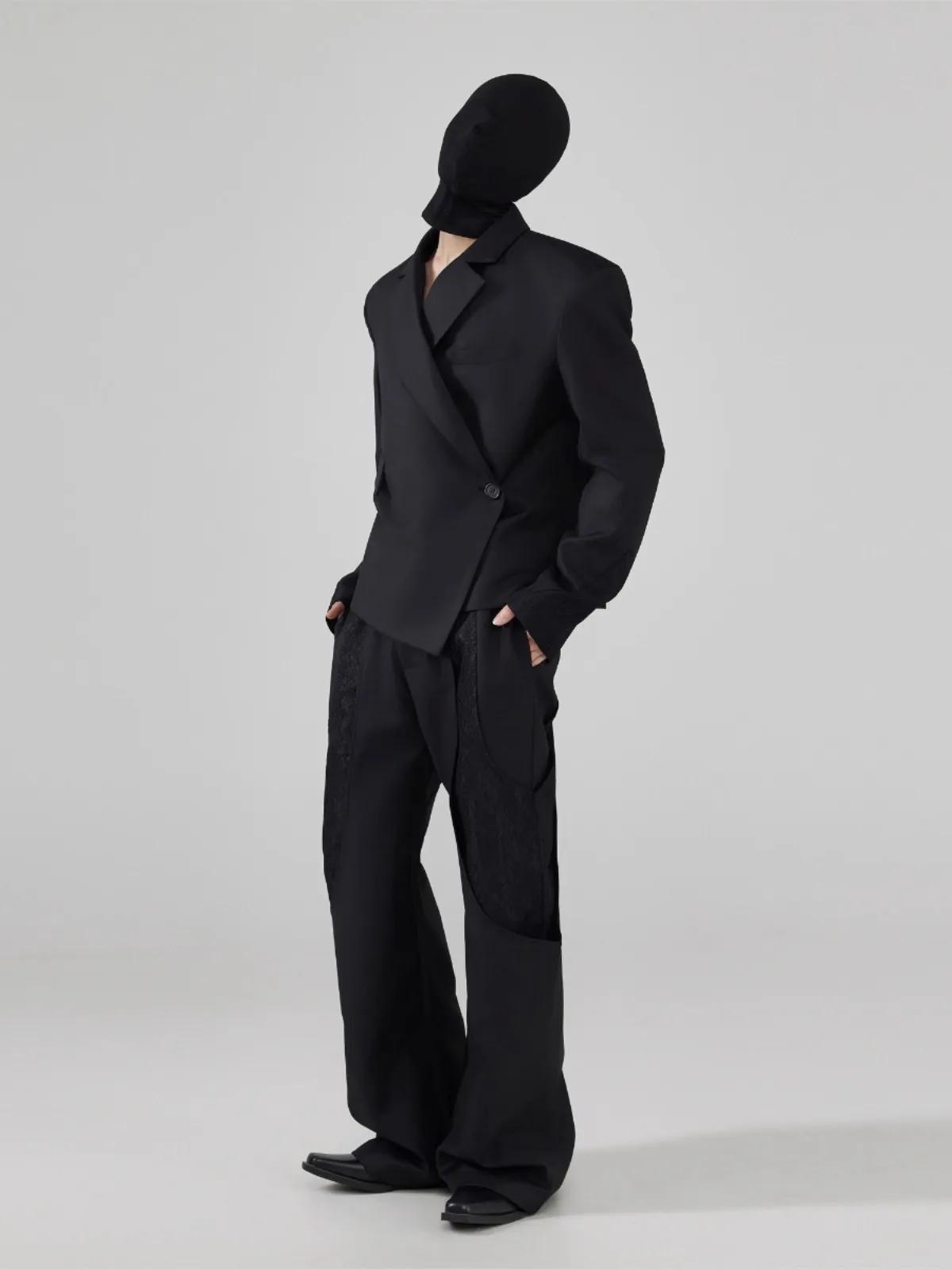 Mauroicardi automne court noir ajusté asymétrique Blazers pour hommes épaulettes bouton unique éléga