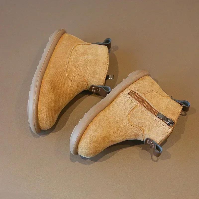Automne hiver bébé garçons filles bottes Oxford daim enfants chaussures décontractées en plein air a