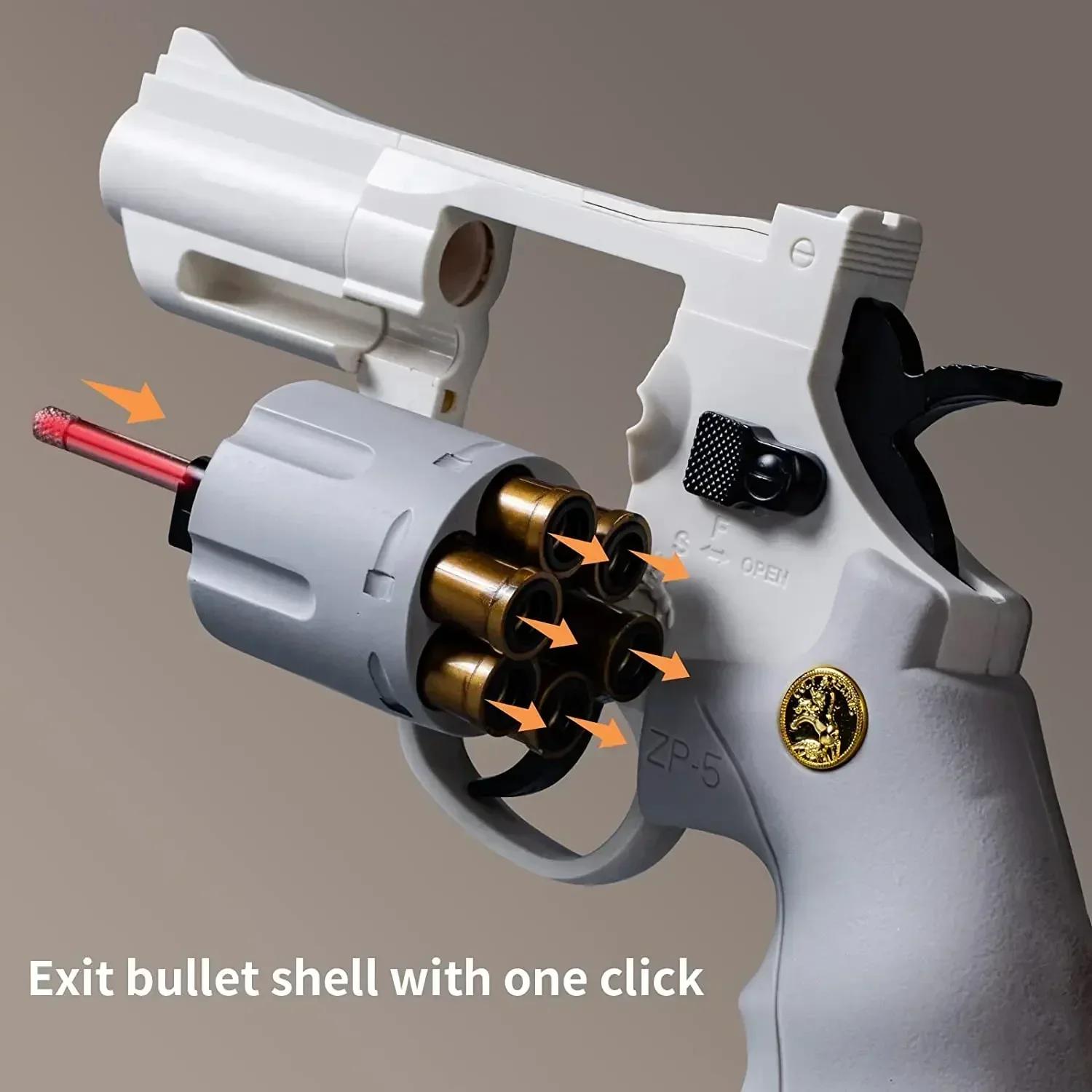 ZP5 357 pistolet lanceur de Revolver EVA balle de fléchette souple jouet pistolet Airsoft CS jeu de 