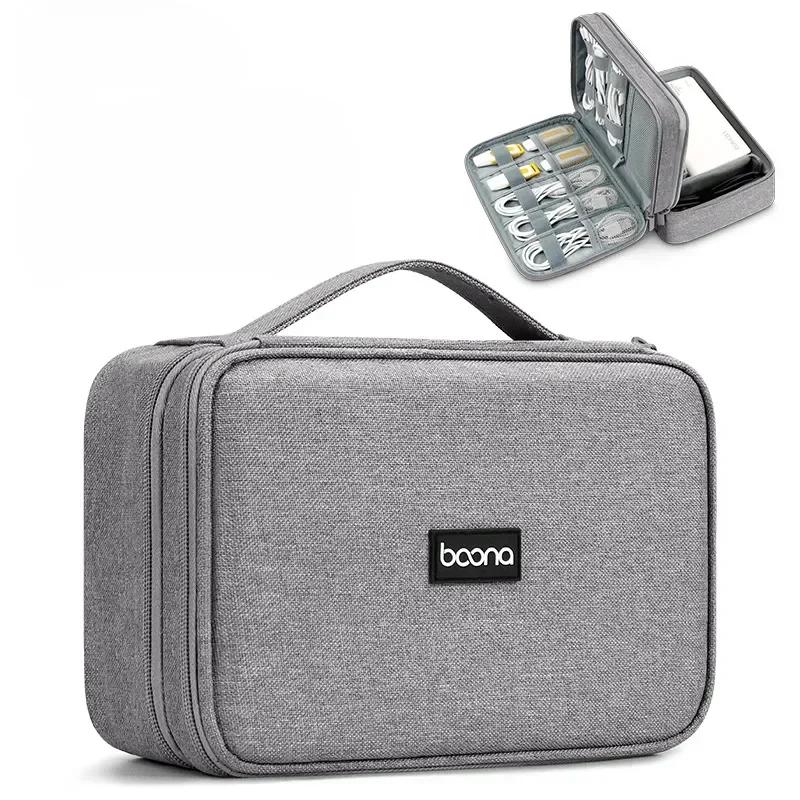 Sac de voyage de grande capacité pour câbles de gadgets USB, boîte de rangement pour écouteurs, sac 