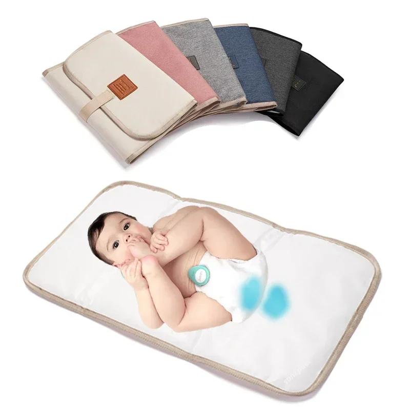 Tapis à langer imperméable à l'eau, tapis de jeu pour bébé, Portable, pliable, lavable, Compact, voy