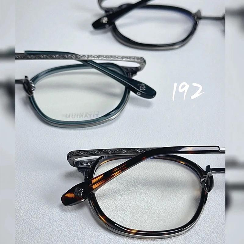 Lunettes rétro en titane pur pour hommes, nouvelle Reproduction de Style japonais, galvanoplastie IP