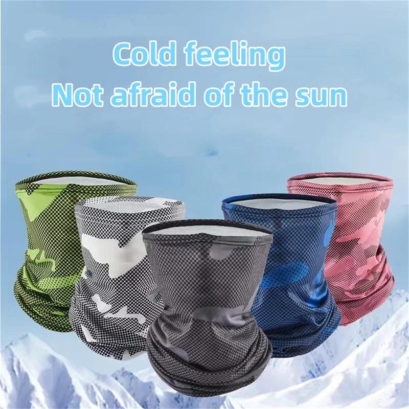 Protection UV glace soie visage couverture cou Tube Sports de plein air Bandana écharpe respirant ra
