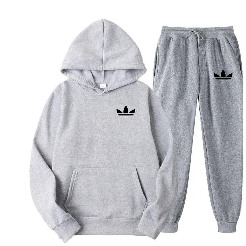 Nouvel ensemble de survêtement décontracté pour homme 2026 – Tenue de sport de luxe à capuche pour l