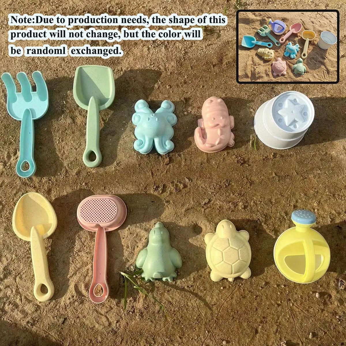 Ensemble d'eau de jeu de sable de plage, seau pliant, jouets d'été pour enfants, jeu de plein air, b