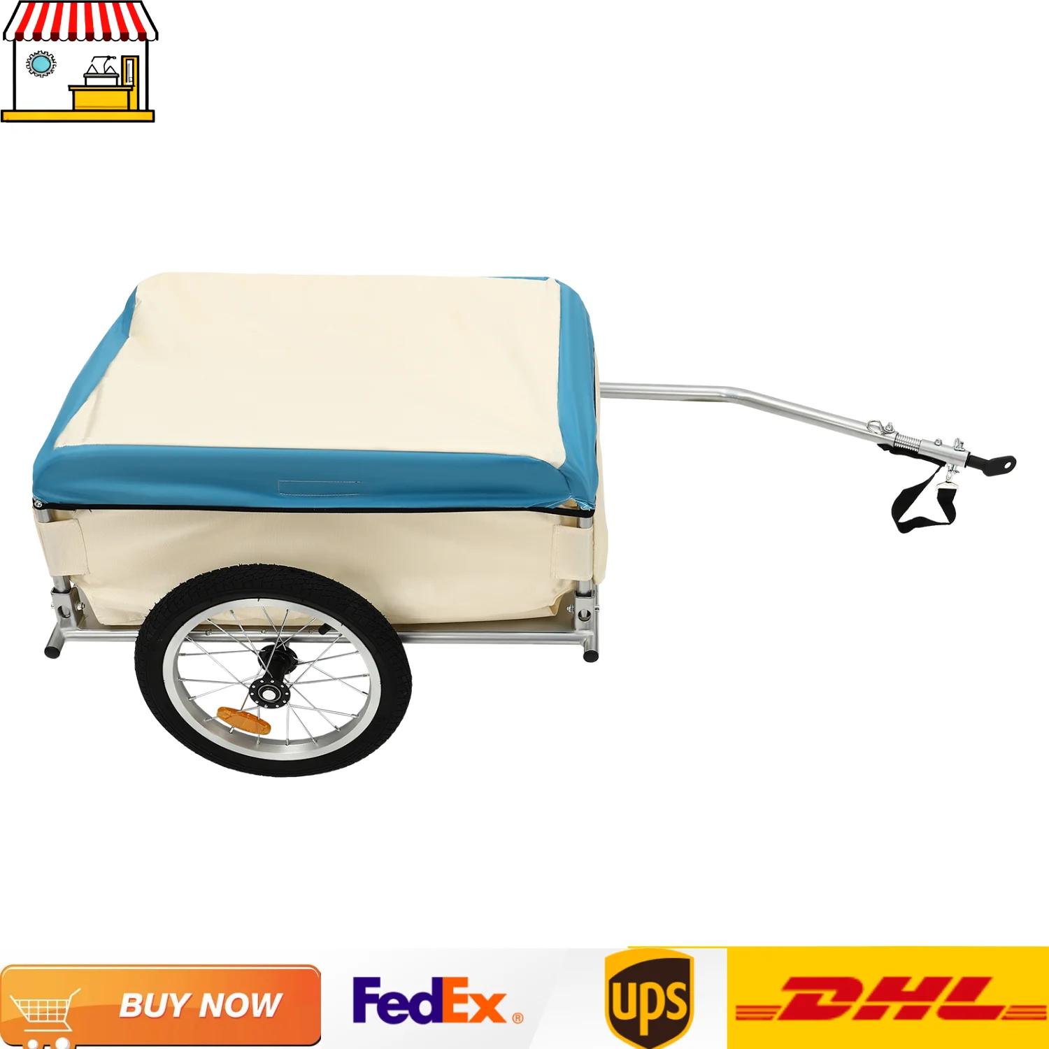 Remorque pour vélo |   Chariot de transport pour vélo de 50 kg/110 lb avec housse imperméable, compa