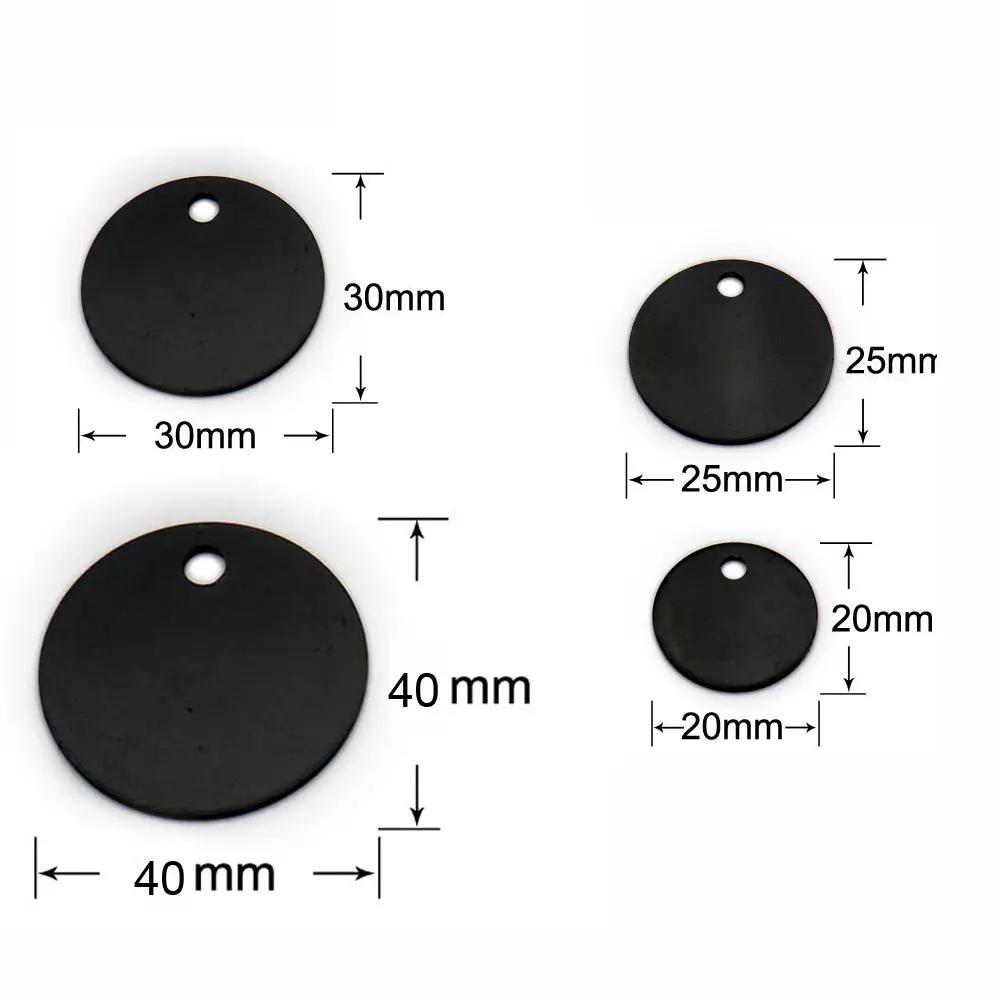 Étiquette d'identification ronde en aluminium pour chien, 100 pièces, nom personnalisé pour chiens e