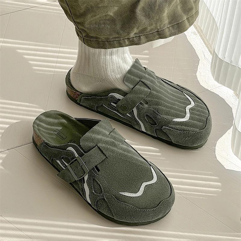 Demi-chaussures pour hommes et femmes, Mules, mocassins, pantoufles, dos ouvert, chaussures décontra