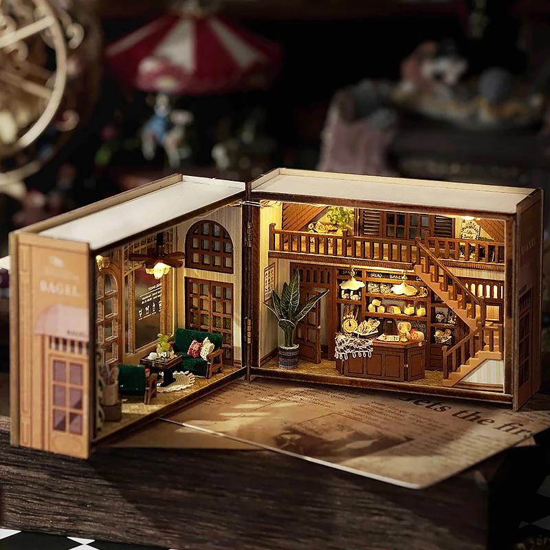 Maison de poupée Miniature à monter soi-même, Puzzle 3D, petite maison, Kit de modèle de constructio