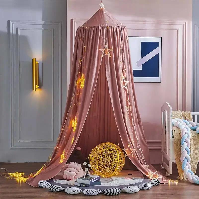Rideau de lit breton nordique pour enfants, 23 couleurs, moustiquaire, lit de jeu suspendu sur le de