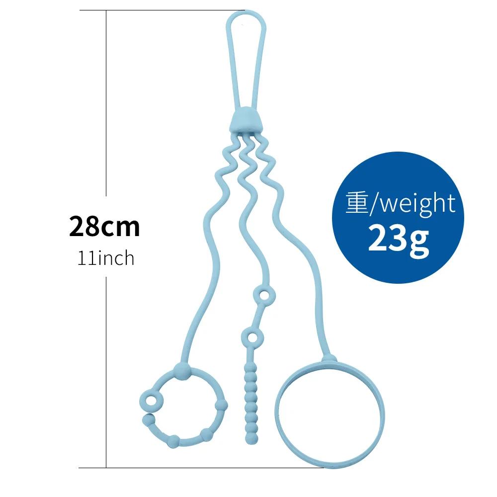 Chaîne de sucette en Silicone 1 pièce, conception en forme de méduse, couleur rose/crème, Animal mar