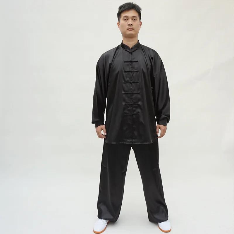 Uniforme d'arts martiaux de style chinois, injYaga Tai, chapelle imbibée de satin, col montant, Kung
