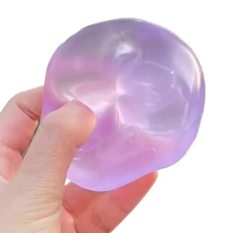 Jouets sensoriels Mochi en plastique souple, transparents, à l'huile de noix de coco et à la maltose