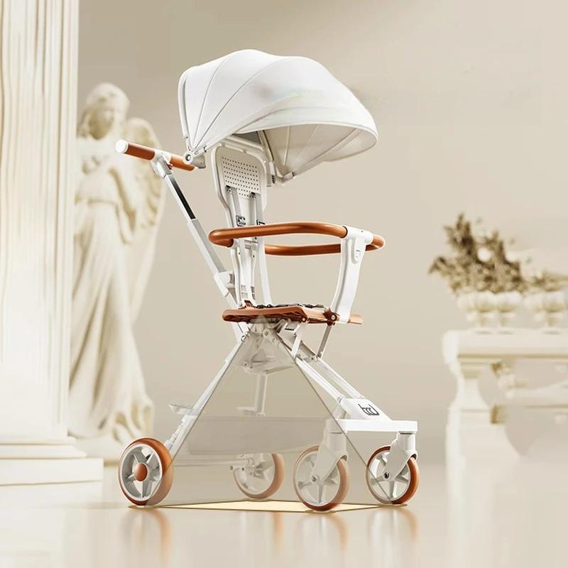 Poussette bébé enfant, légère et pliable, bébé peut s'asseoir ou s'allonger, pliable à un bouton, po