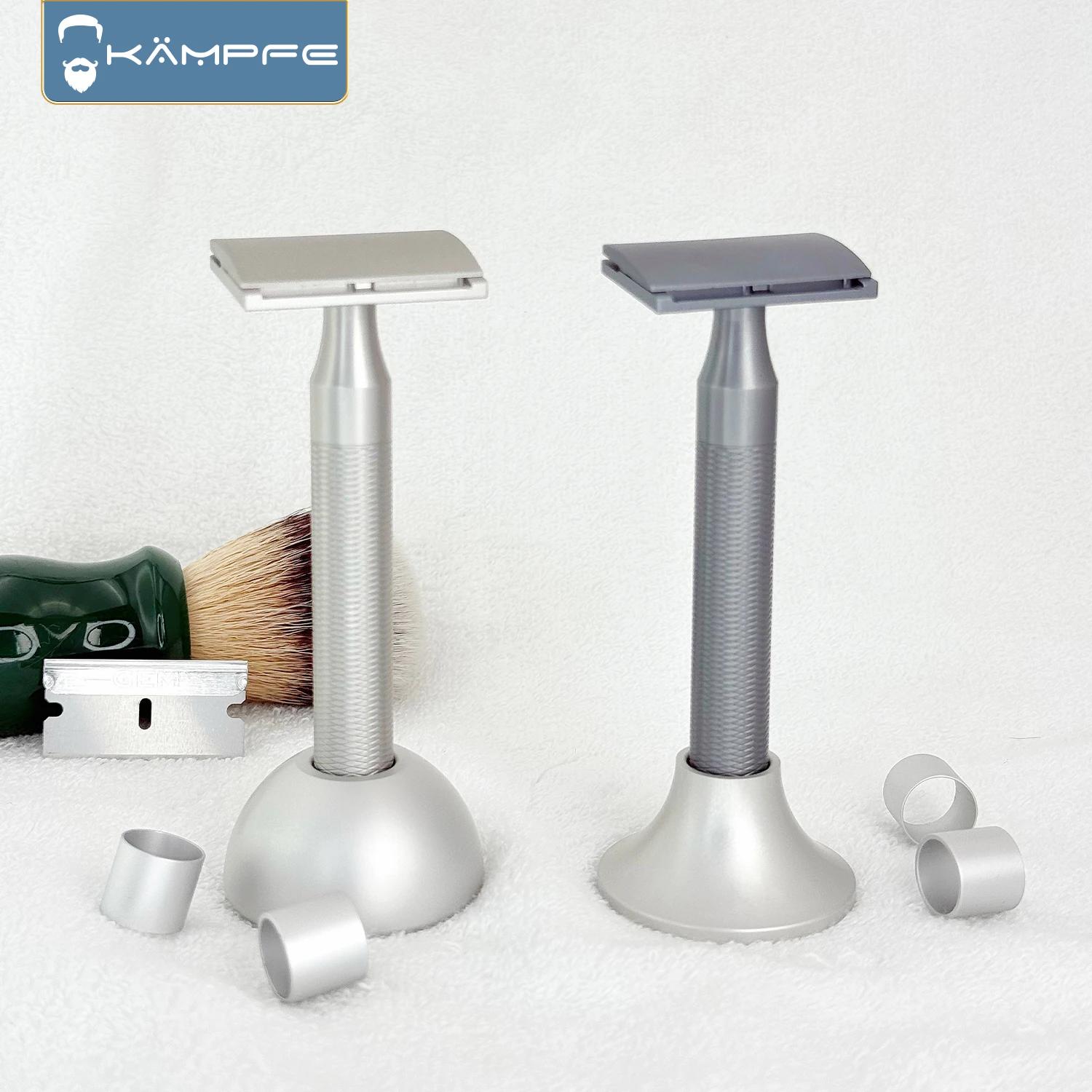 Rasoir de sécurité KAMPFE CNC en alliage d'aluminium usiné avec précision, rasoir agressif simple fa