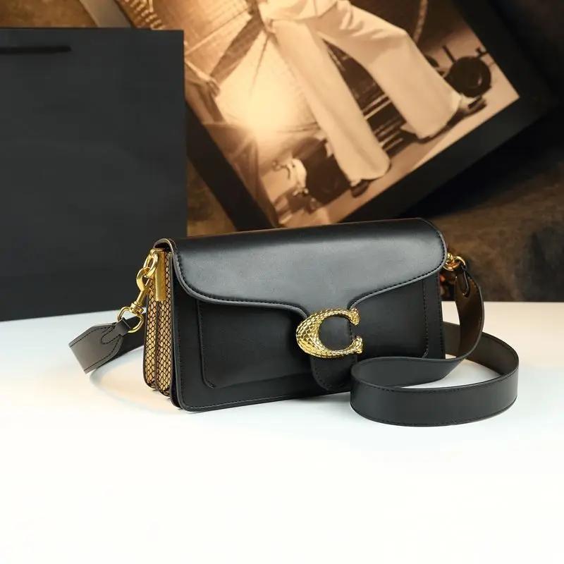 Sac à langer de luxe carré pour femme, grande capacité, sac fourre-tout élégant en cuir, sac à bando
