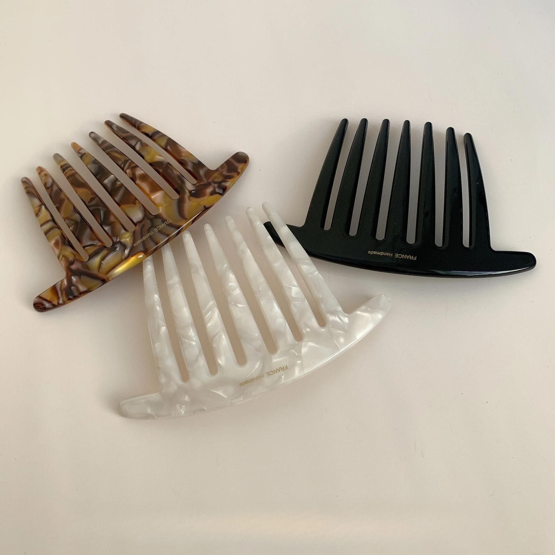 Épingle à cheveux française en forme de U, avec peigne à tête de boulette de viande, moderne, Simple