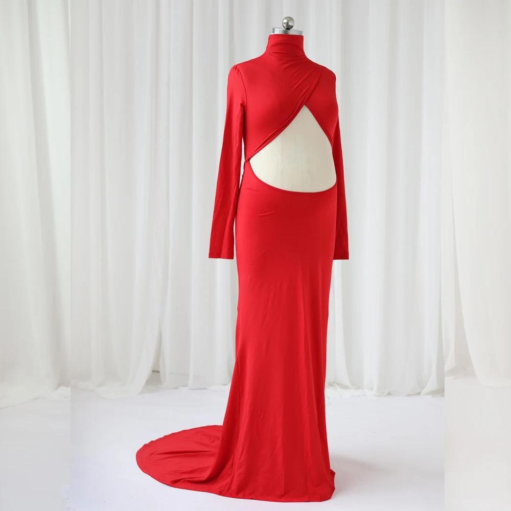 Robe de photographie ALTERPhotography pour femme enceinte, robe de vadrouille au sol, rouge, sexy et
