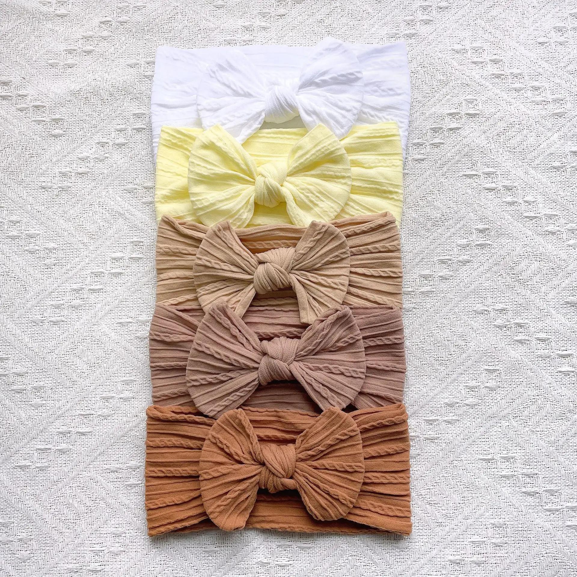 5 pièces mignon arcs bébé bandeau doux élastique bébé fille bandes de cheveux pour nouveau-né infant