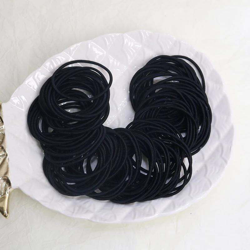 100 pièces/ensemble attaches de cheveux élastiques bandes de caoutchouc pour femmes hommes bandes de