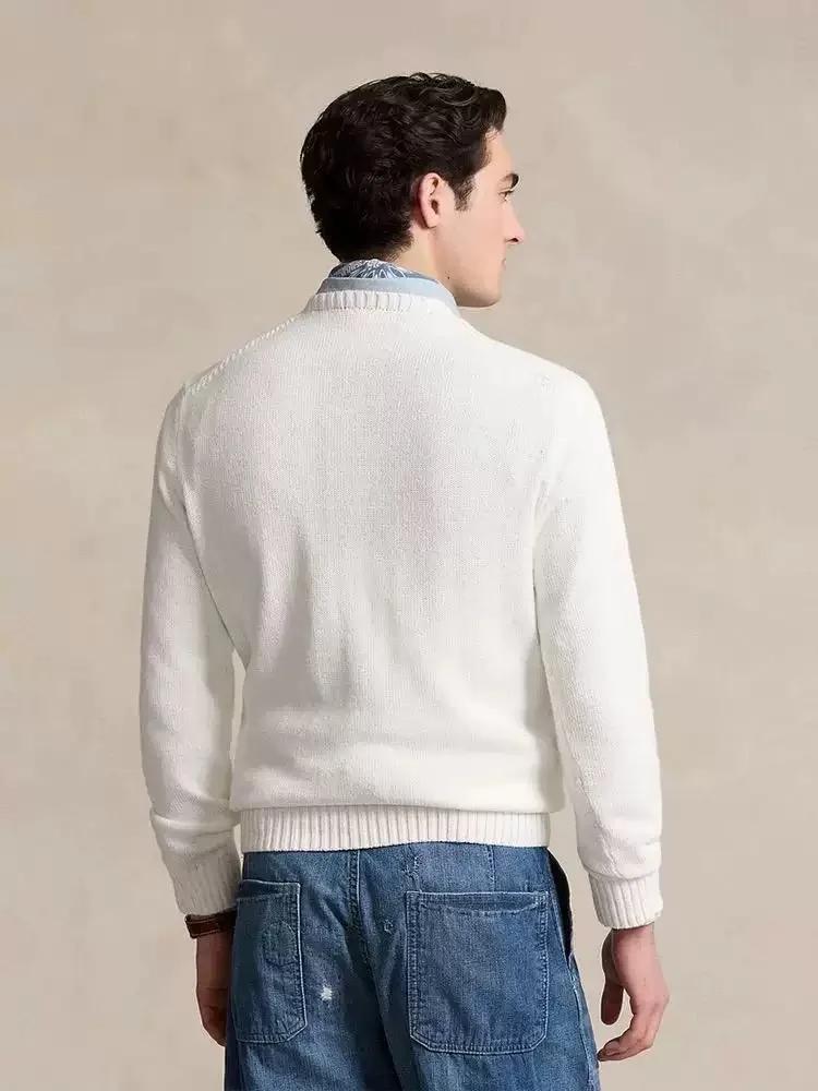 Hommes dessin animé Cowboy femmes automne et hiver pull de noël broderie ours à manches longues tric