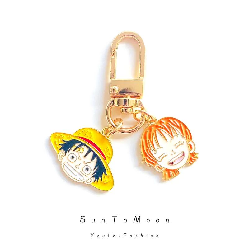 Porte-clés une pièce singe D. Luffy Nami, périphériques d'anime, casque Bluetooth, breloque, jouet d