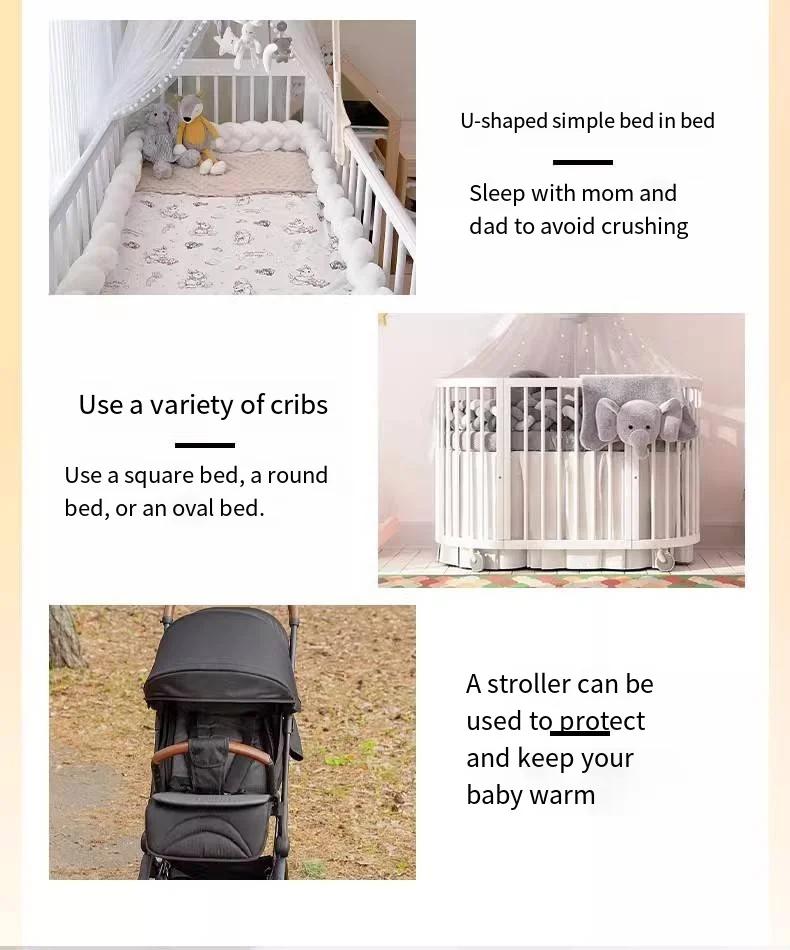 Natte lit bébé pare-chocs 2m 3m protection coussins mobile bleu décoration chambre livraison gratuite