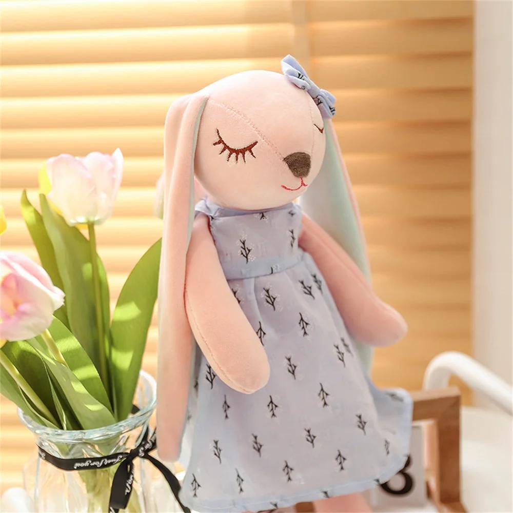 Peluche lapin 34/45/55cm, adorable peluche de dessin animé, coussin décoratif, jouet en peluche lapi
