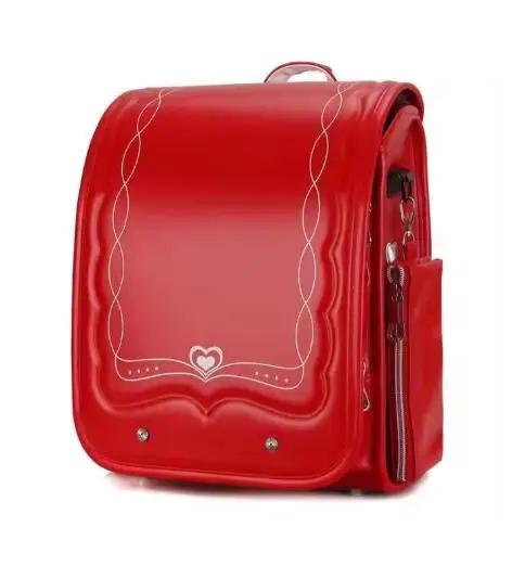 École Randoseru sac à dos pour filles sac d'école japonais pour garçons japon PU cuir école Bookbag 