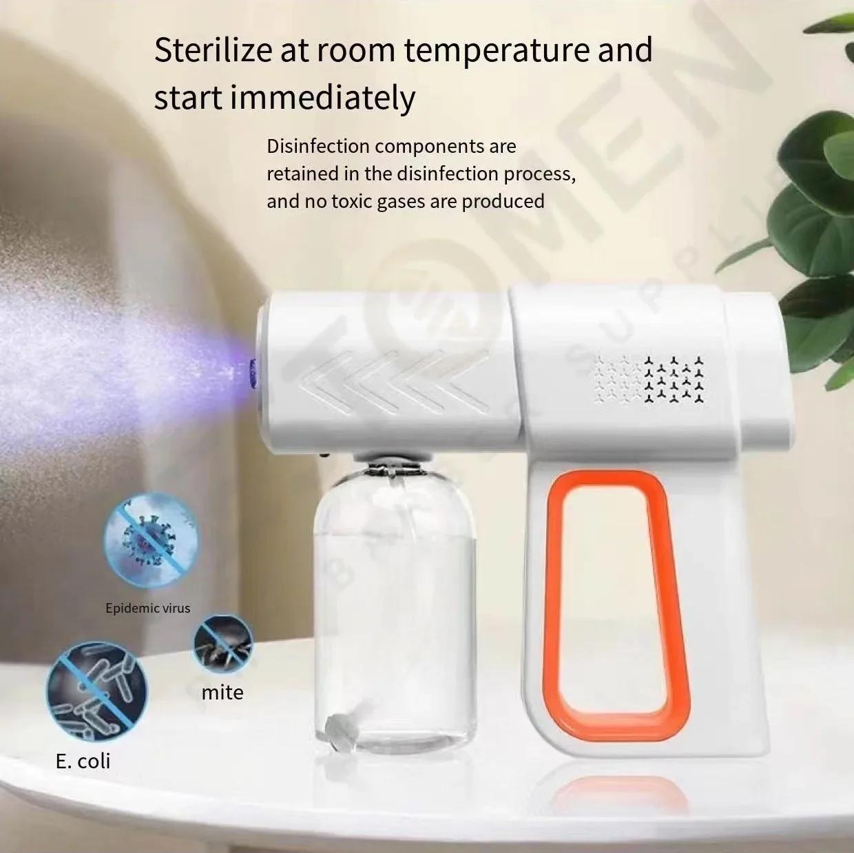 Pulvérisateur de lumière bleue Nano pour barbier, sans fil, USB, désinfectant électrique, pistolet d