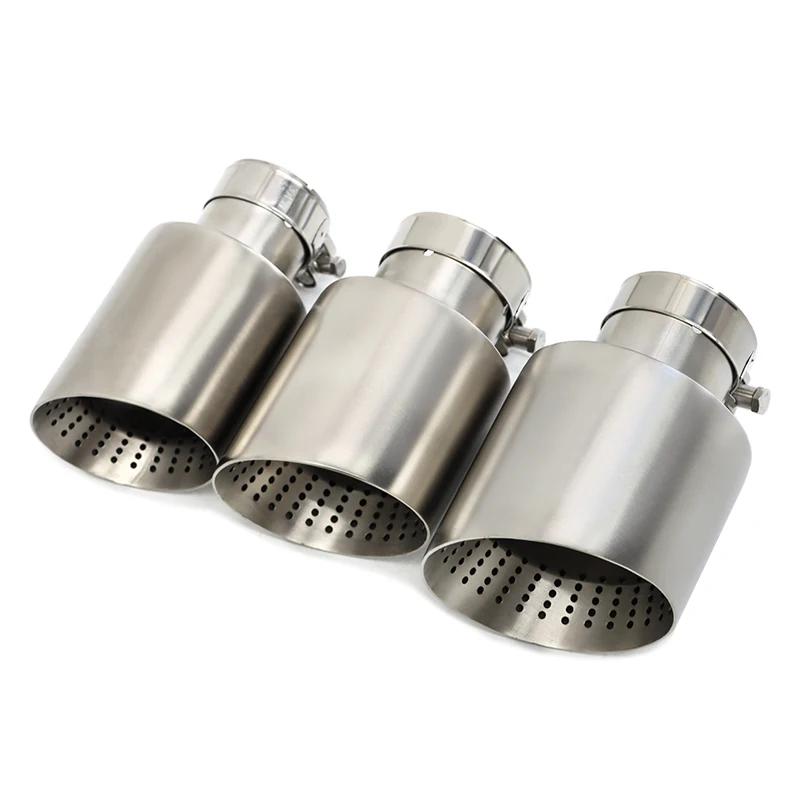 Embout de silencieux de voiture en acier inoxydable mat, 1 pièce, pointe d'échappement pour système 