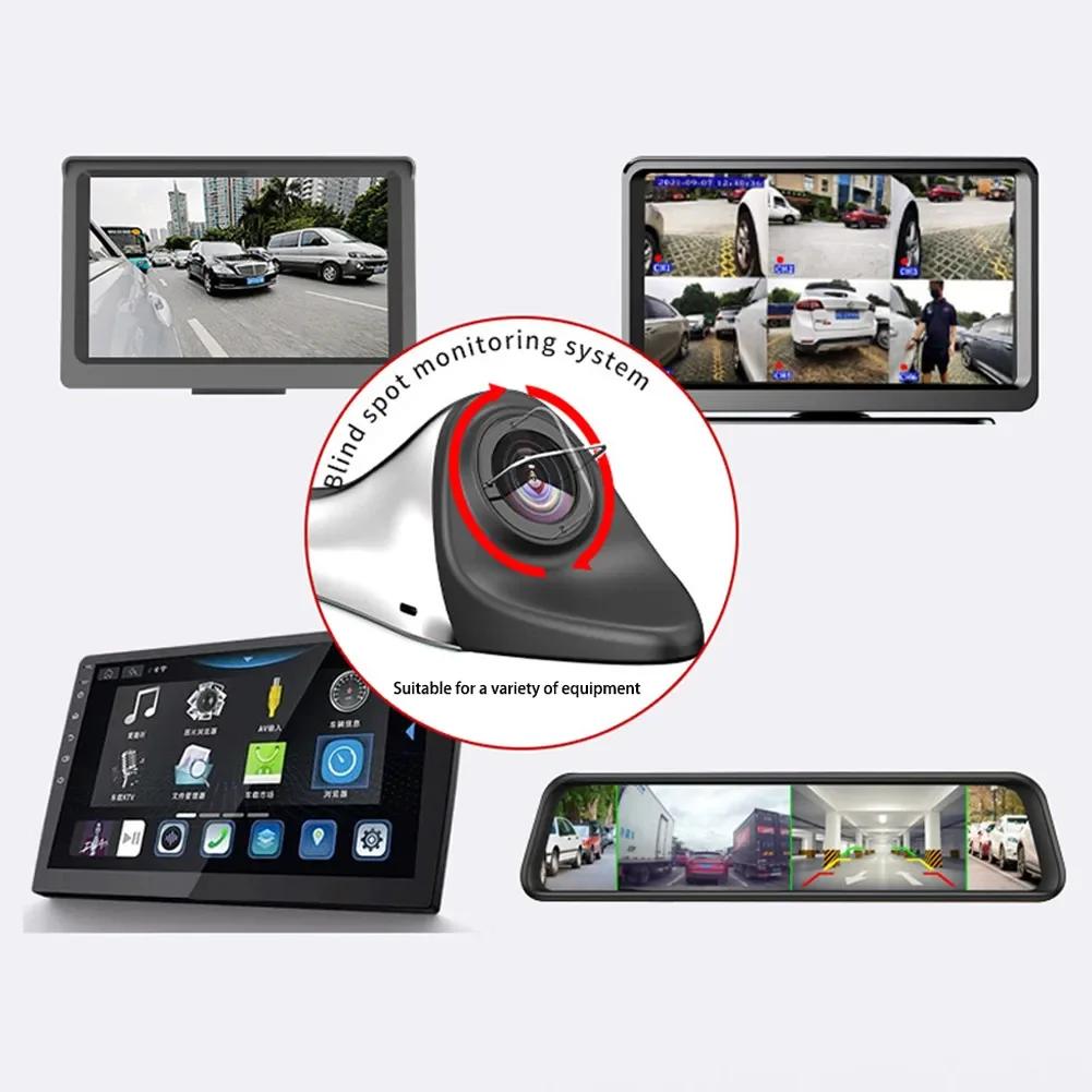 Caméra de recul pour voiture 1080P, angle mort auxiliaire, caméra de recul latérale CVBS/AHD Shark F