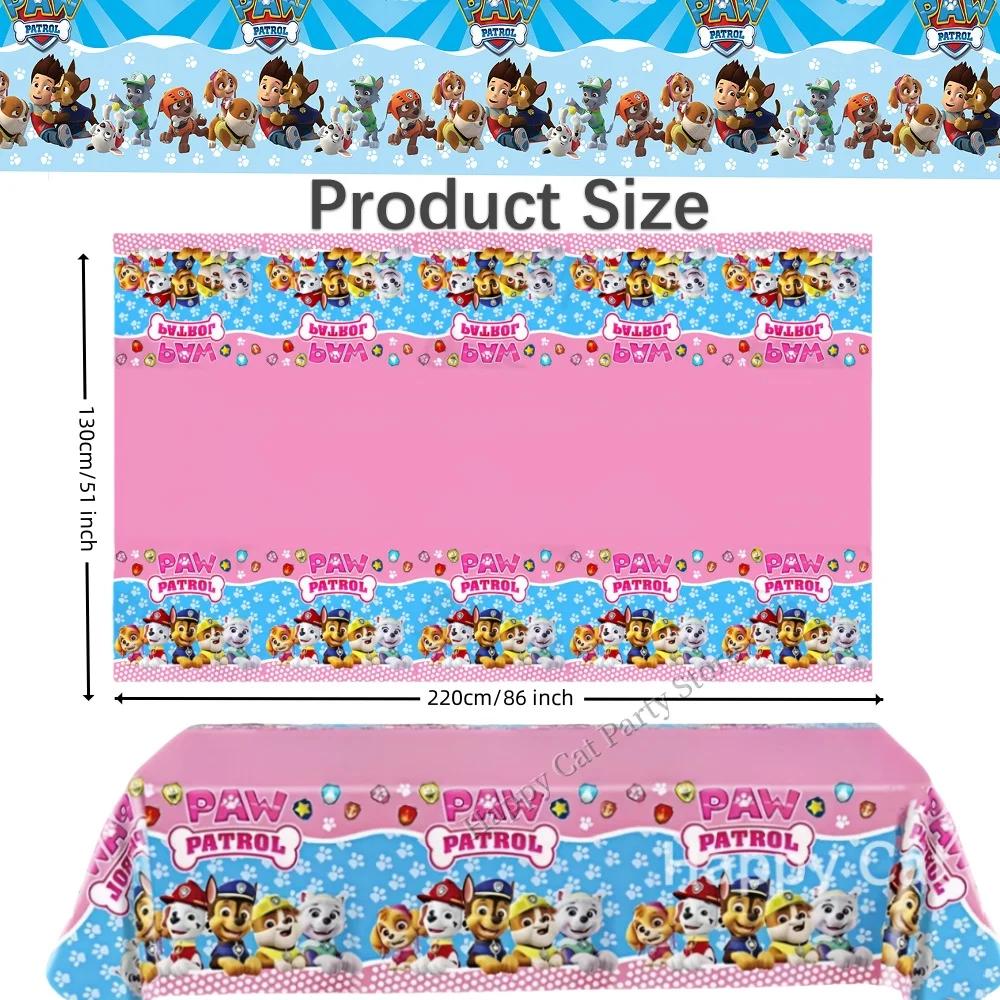 Nappe d'anniversaire Paw Patrol, jetable, couverture de Table, réception-cadeau pour bébé, Paw Patro