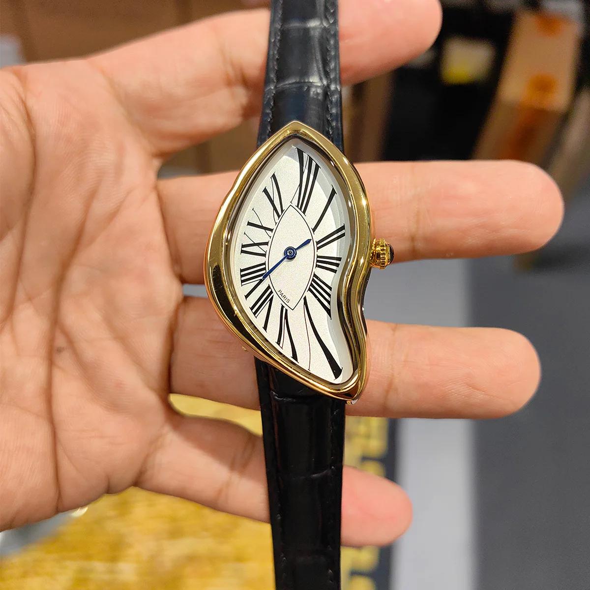 Nouveau Alien Crash Melt Twist Y2K montres pour hommes et femmes mode bracelet en cuir étanche montr
