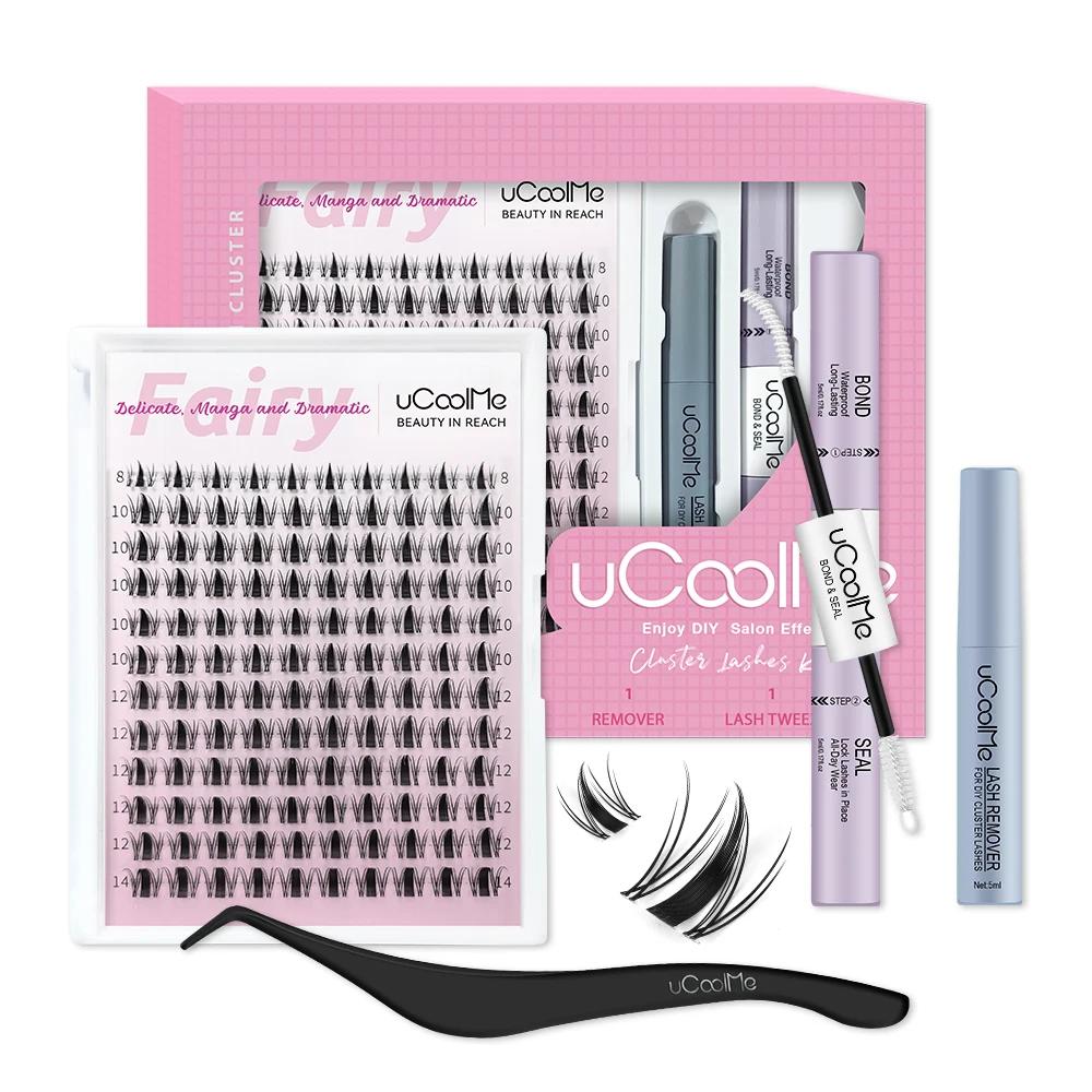 UCoolMe cils courts fée Venus flore 8-14mm cils grappe avec pince à épiler à colle cils bricolage lo