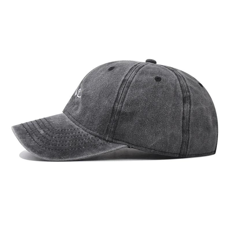 Casquette de Baseball brodée d'ondulation ondulée, couleur unie, en coton lavé, chapeaux de papa sim