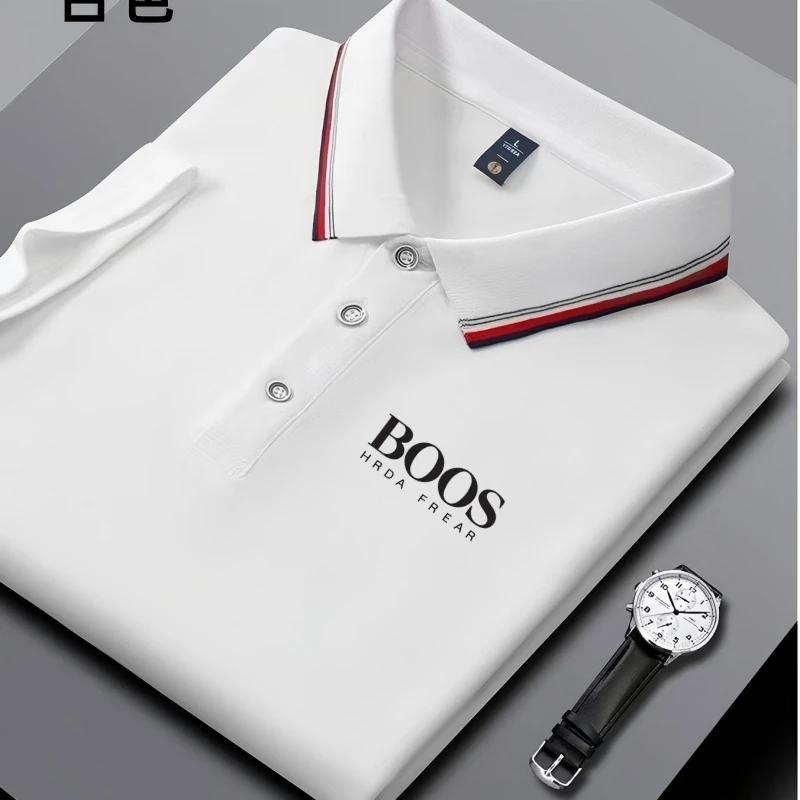 Nouveau polo brodé pour homme, décontracté et élégant, à manches courtes, respirant, confortable et 