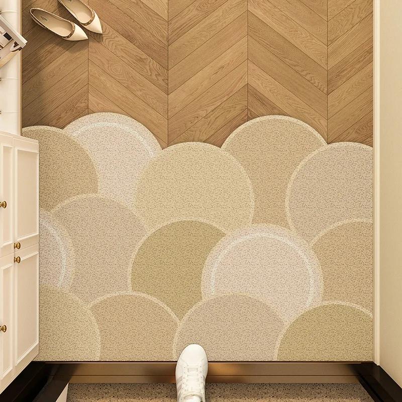 Tapis de porte d'entrée antidérapant, coupe libre, décoratif, parfait pour le linge, la cuisine, la 