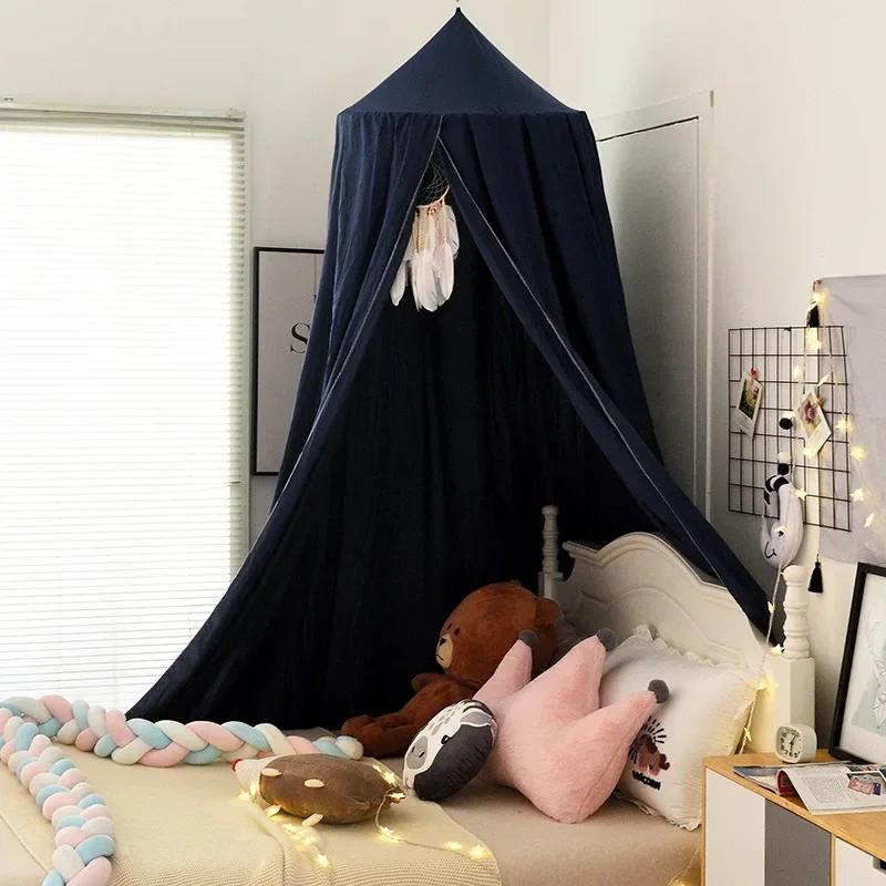 Rideau de lit breton nordique pour enfants, 23 couleurs, moustiquaire, lit de jeu suspendu sur le de