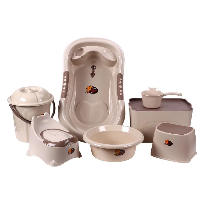 Ensemble de baignoire pour bébé avec tabouret, baignoire pour nouveau-né, antidérapant, ensemble de 