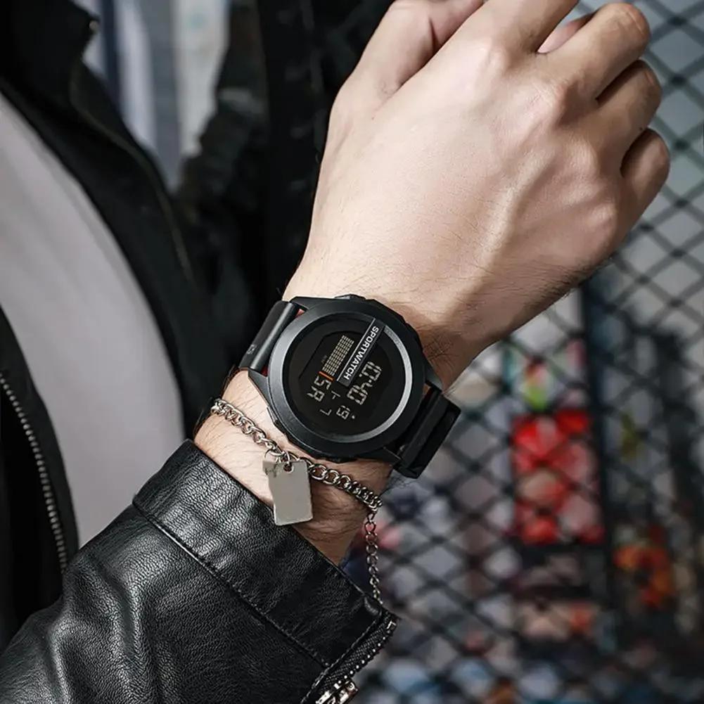 Montres de Sport pour hommes réveil multifonction hommes LED montre numérique étanche Fitness Sport 