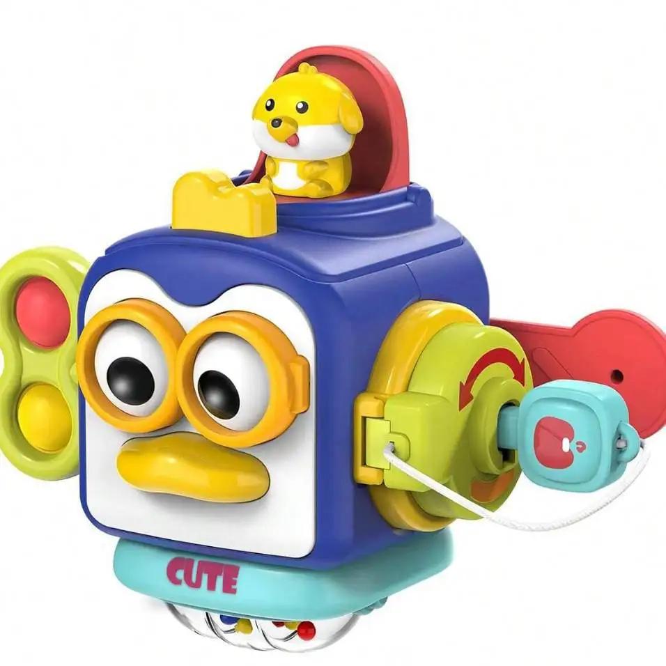 Cube de planche occupée pour bébé, jouets sensoriels Montessori pour tout-petits, activités d'appren