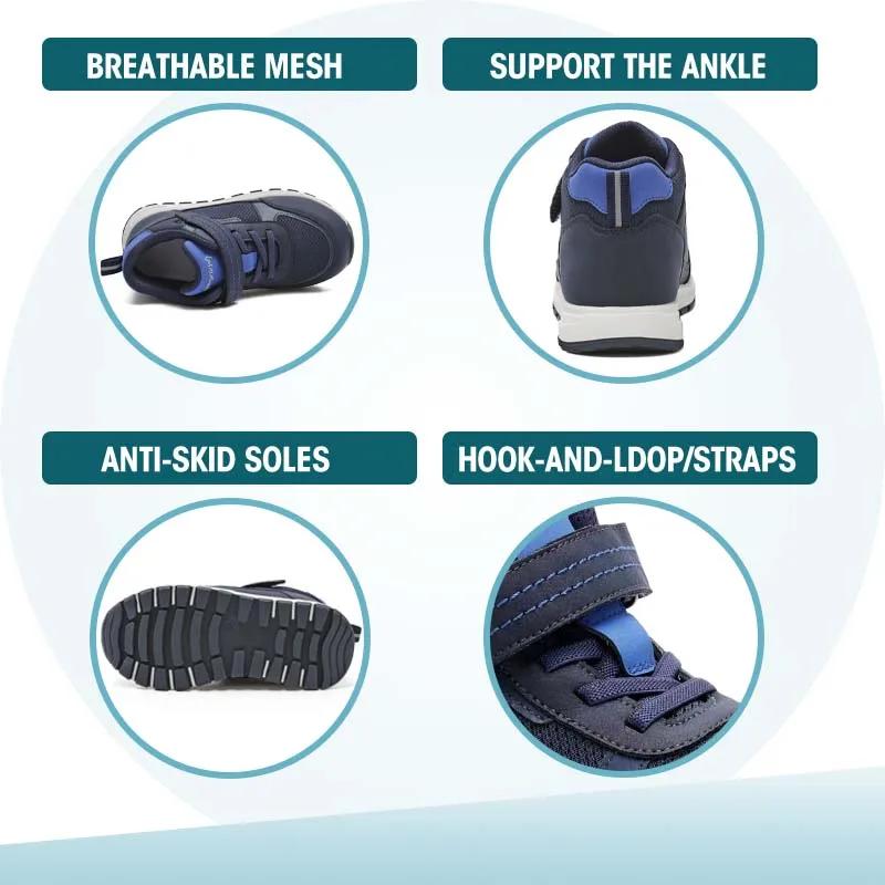 Chaussures orthopédiques pour enfants Princepard, baskets pour filles et garçons, cuir et maille, so