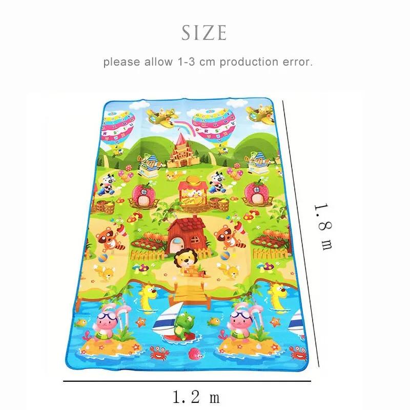 Tapis de jeu pour bébé, animaux double face, jouets éducatifs pour enfants, sol souple, tapis rampan