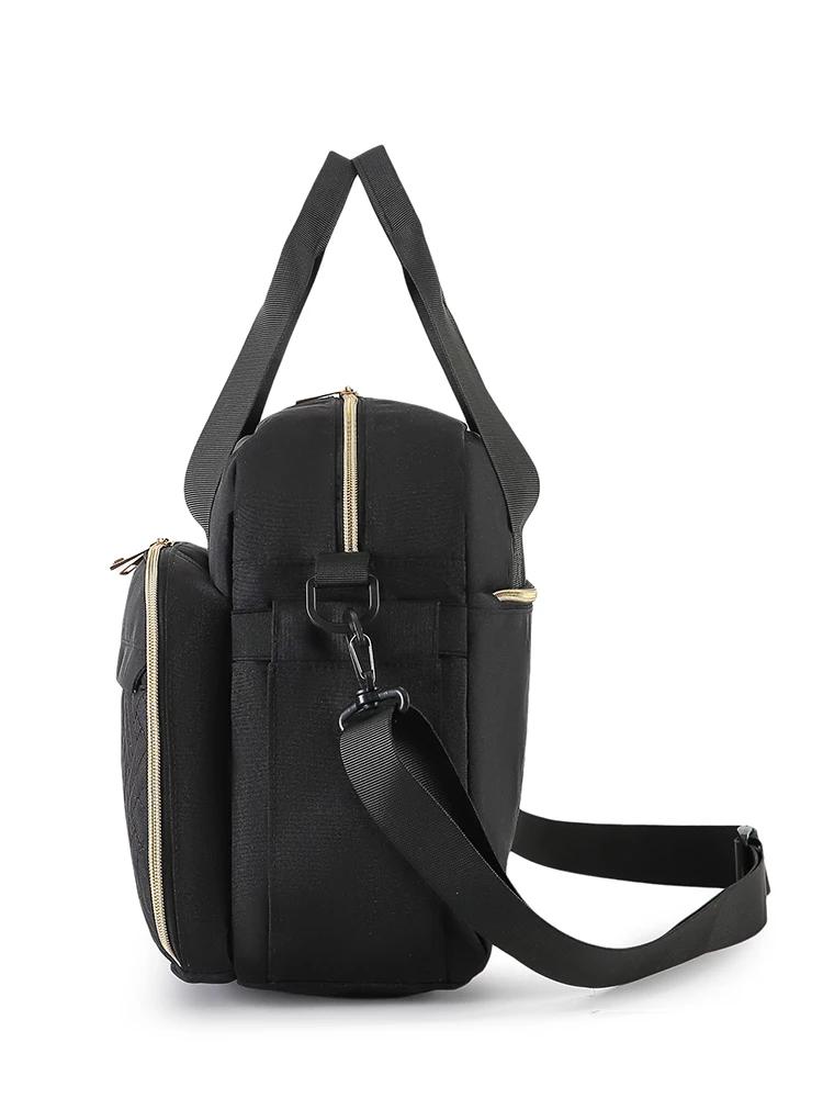 Sac à langer grande capacité, sac à bandoulière simple avec compartiment humide/sec et fonction de c