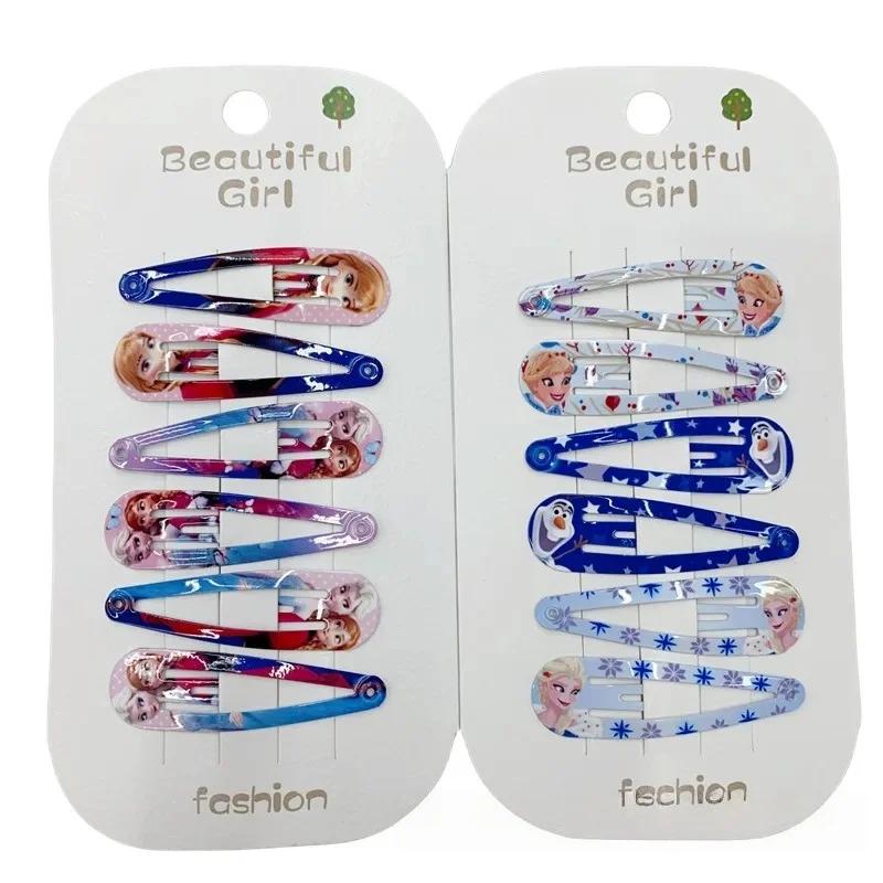 Pince à cheveux Elsa la reine des neiges, 10 pièces, accessoires Disney mignons pour enfants, 4.8cm,