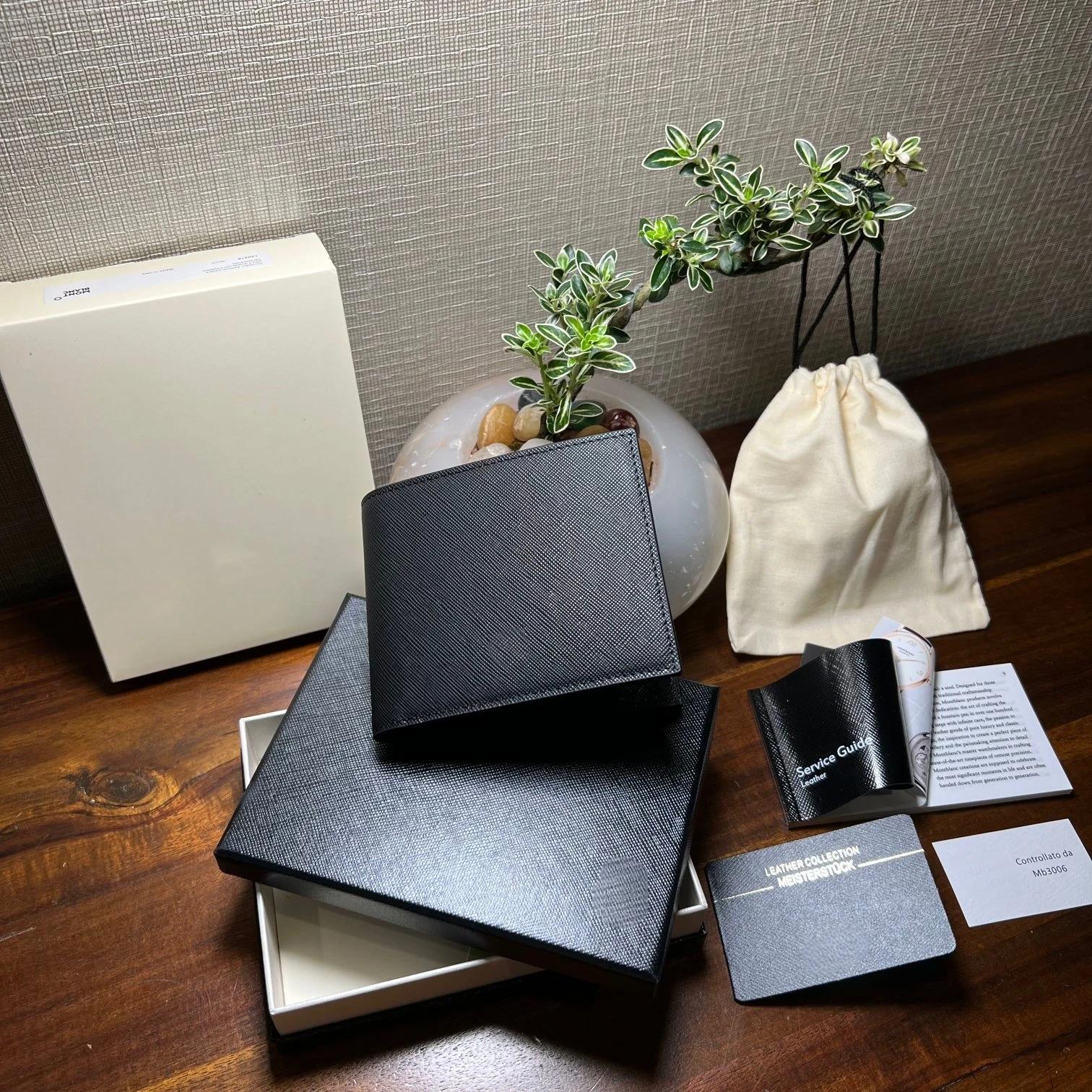 130318 # Portefeuille artisanal de luxe en cuir, collection 4810 Westside, porte-cartes, pince à bil