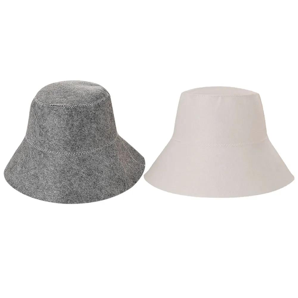 Chapeau de Sauna en feutre Anti-chaleur, casquette russe épaisse en feutre de laine, bonnet de douch